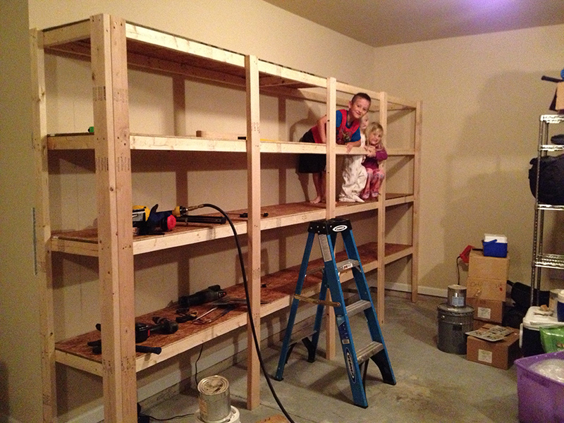 DIY Garage Shelves