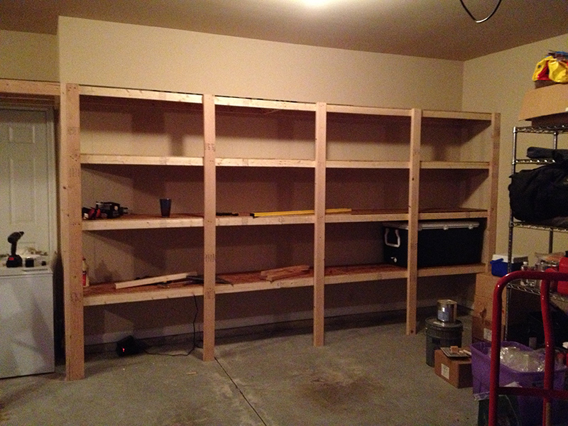 The storage part of a finished basement garage storage shelf plans is ...