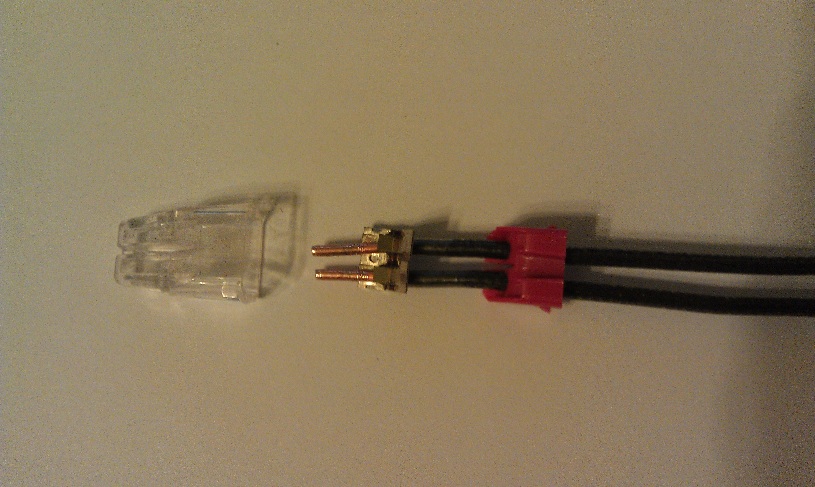 disassembled connector (top)