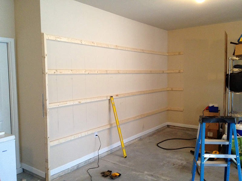 garage wall storage shelves